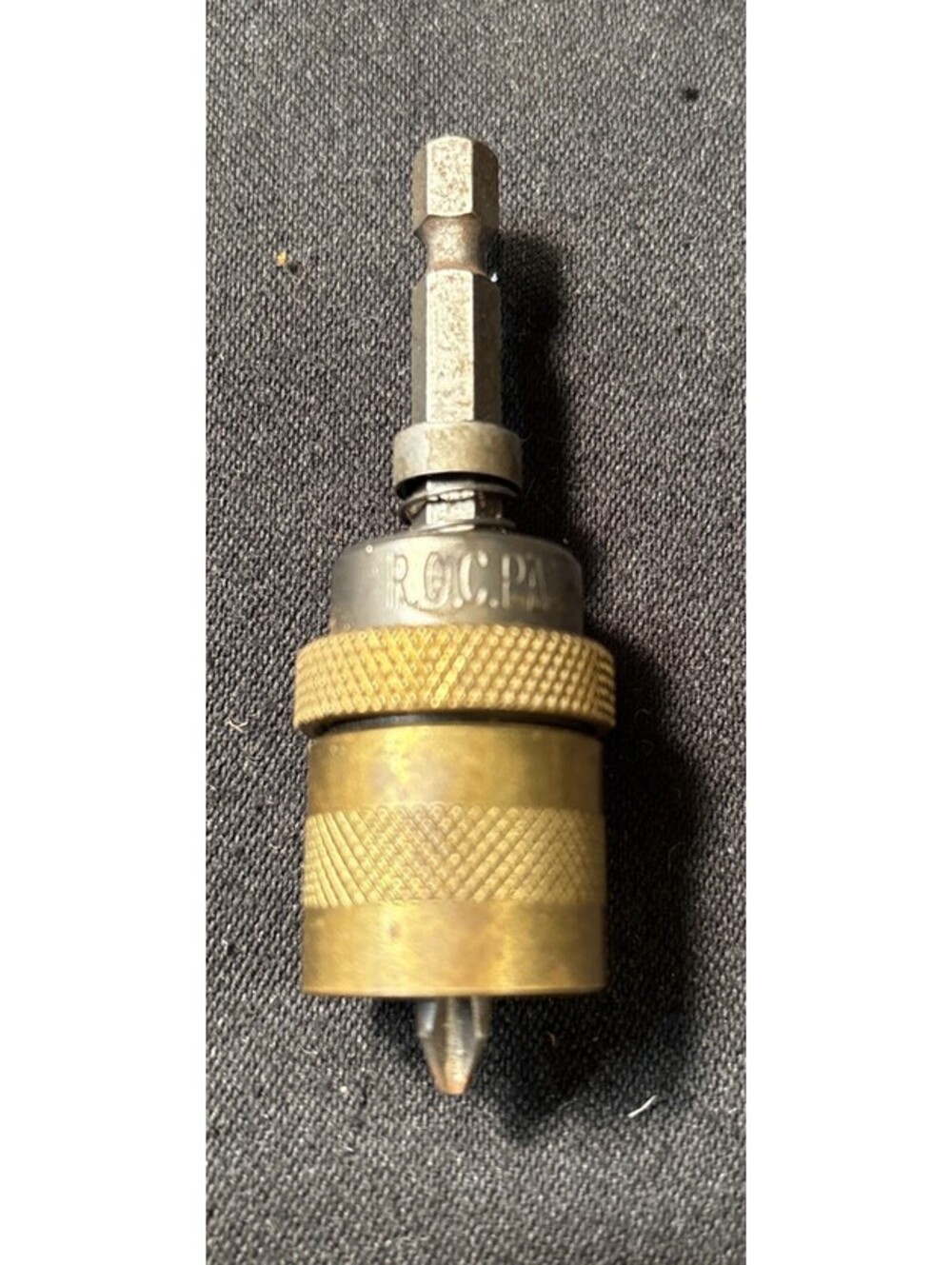 VTG R.O.C. 3" Adjust. Depth Screw Setter Drywall Screws Brass Great Tool & Con.